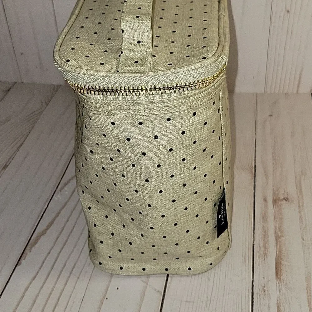 Kate Spade polka dot “out to lunch” lunch bag tote zippered